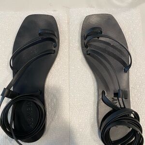 A.Emery Black Strappy Sandals for Women
